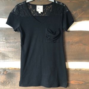 Laced shoulder V-Neck Women’s Top